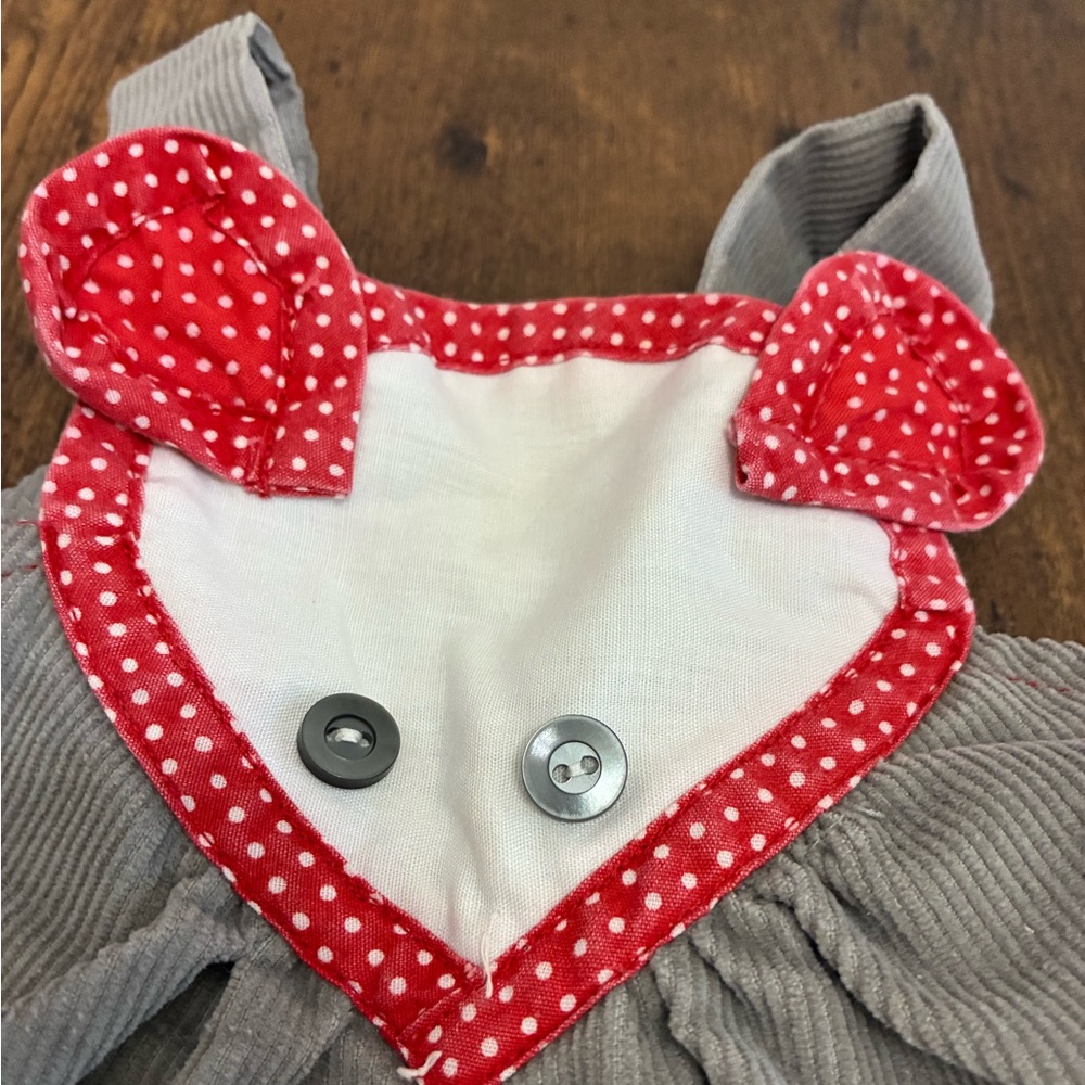 Vintage Corduroy Mouse Overalls - Picture 2 of 9